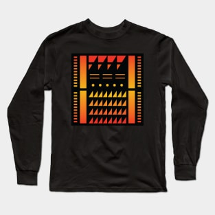 “Dimensional Angles (1)” - V.4 Orange - (Geometric Art) (Dimensions) - Doc Labs Long Sleeve T-Shirt